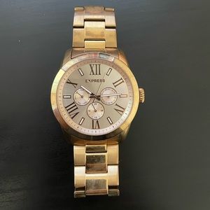 Rose gold express watch (NEEDS NEW BATTERIES)